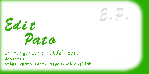 edit pato business card